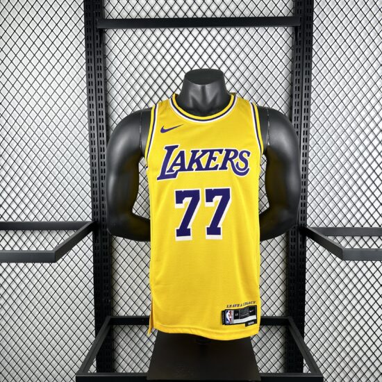 Camisa Los Angeles Lakers #77 Dončić NBA Masculina - Imagem 1